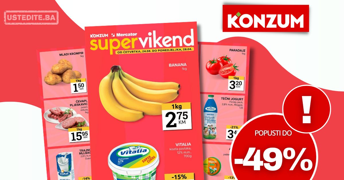 Konzum vikend akcija 24-28.4.2025.