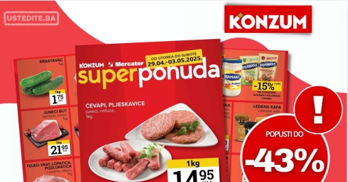 Konzum vikend akcija 29.4-3.5.2025.