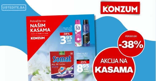 Konzum AKCIJA NA KASAMA 10-13.4.2025.