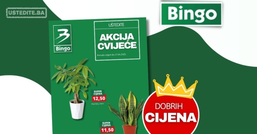 Bingo akcija CVIJEĆE - sniženje do 27.4.2025.