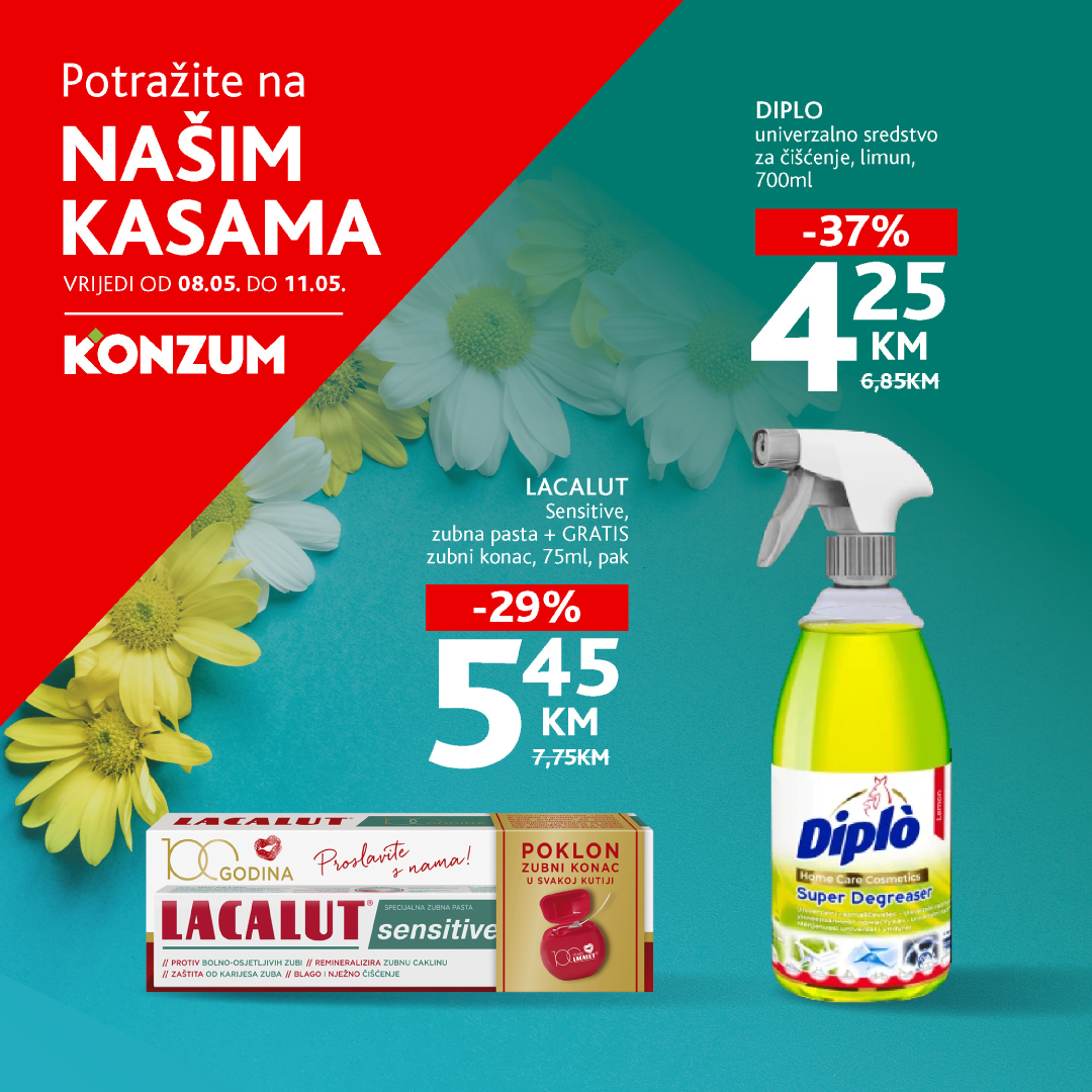 Konzum AKCIJA NA KASAMA 8-11.5.2025.