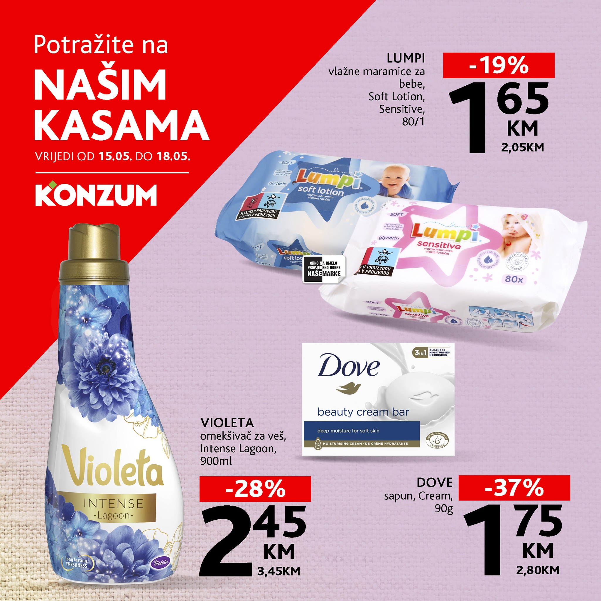Konzum AKCIJA NA KASAMA 15-18.5.2025.