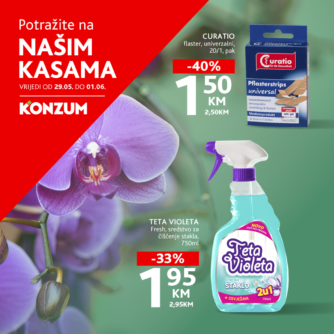 Konzum AKCIJA NA KASAMA 29.5-1.6.2025.