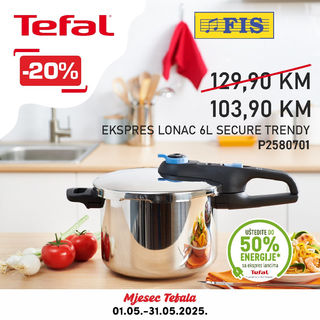 Fis akcija TEFAL – sniženje do 31.5.2025.