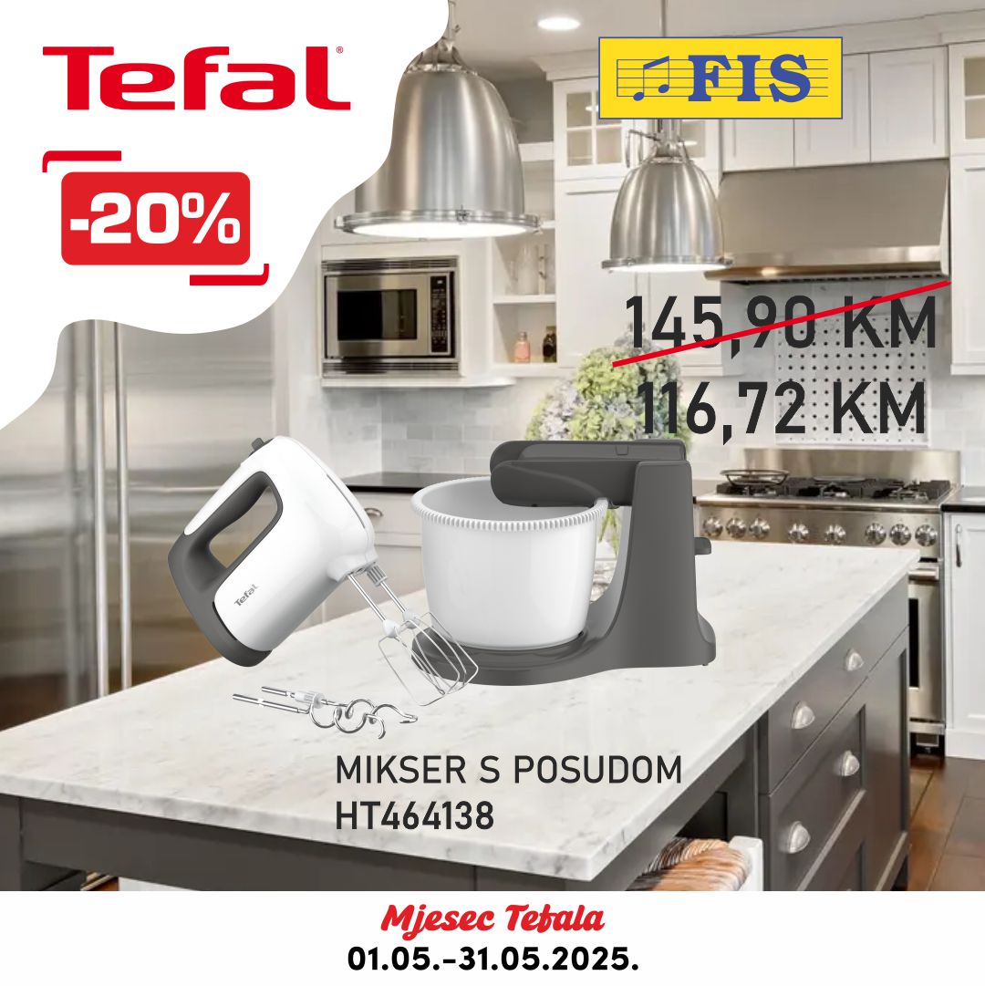 Fis akcija TEFAL – sniženje do 31.5.2025.