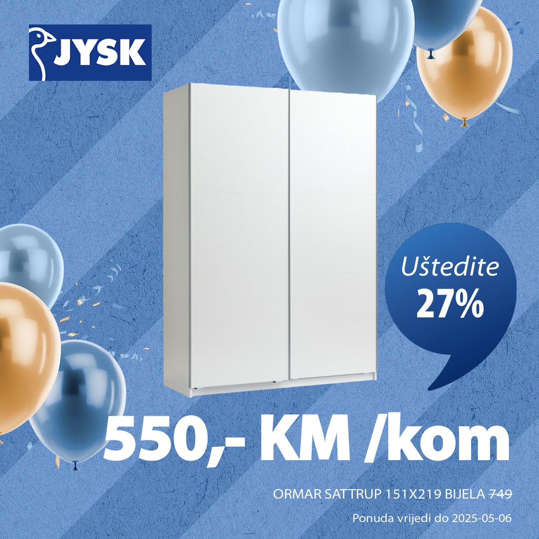 Jysk TOP SNIŽENJE – akcija do 6.5.2025.