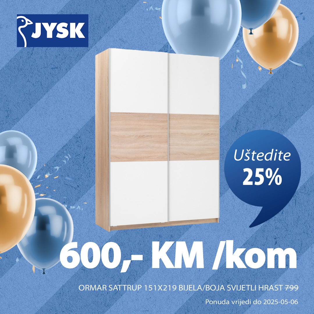 Jysk TOP SNIŽENJE – akcija do 6.5.2025.