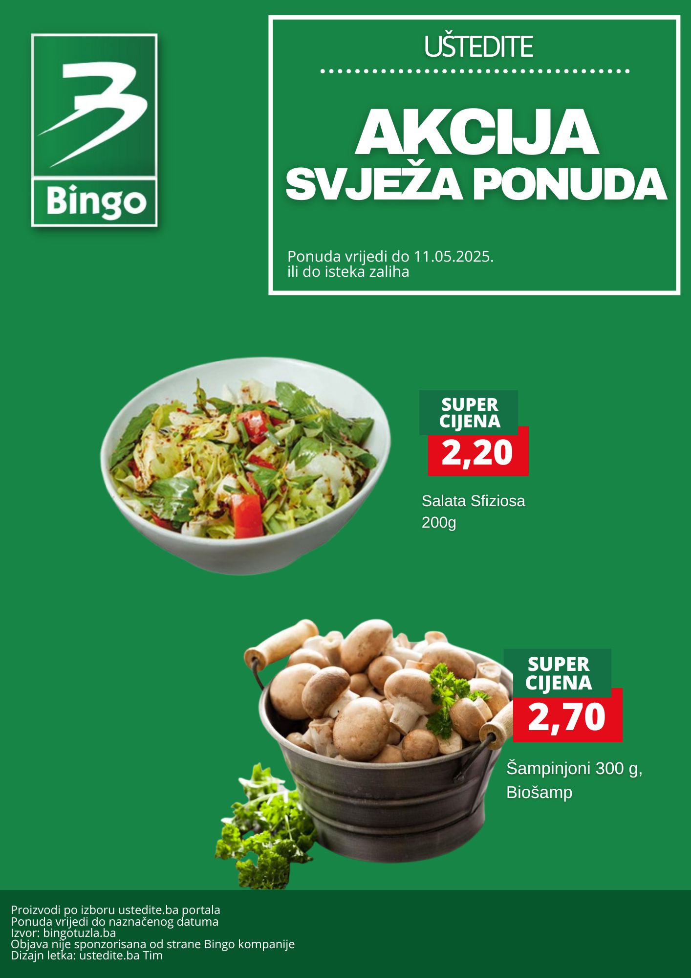 Bingo SVJEŽA PONUDA – sniženje do 11.5.2025.
