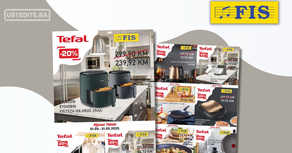Fis akcija TEFAL – sniženje do 31.5.2025.