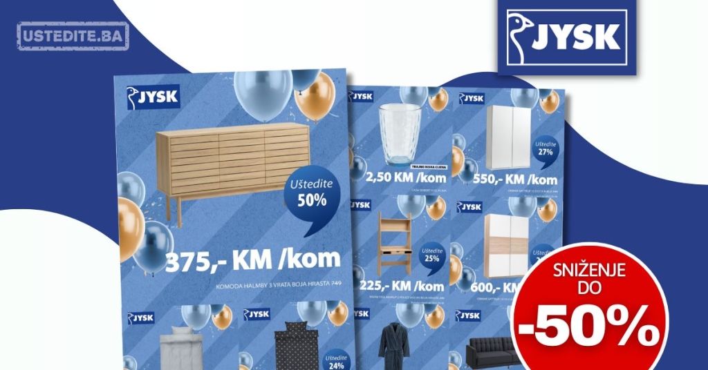 Jysk TOP SNIŽENJE – akcija do 6.5.2025.