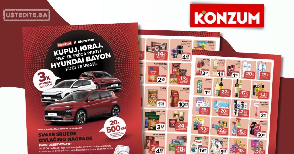 Konzum KUPUJ I OSVOJI vrijedne nagrade
