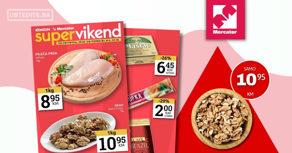 Mercator vikend akcija 29.5-2.6.2025.