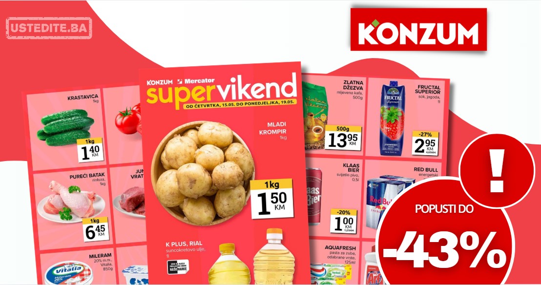 Konzum vikend akcija 15-19.5.2025.