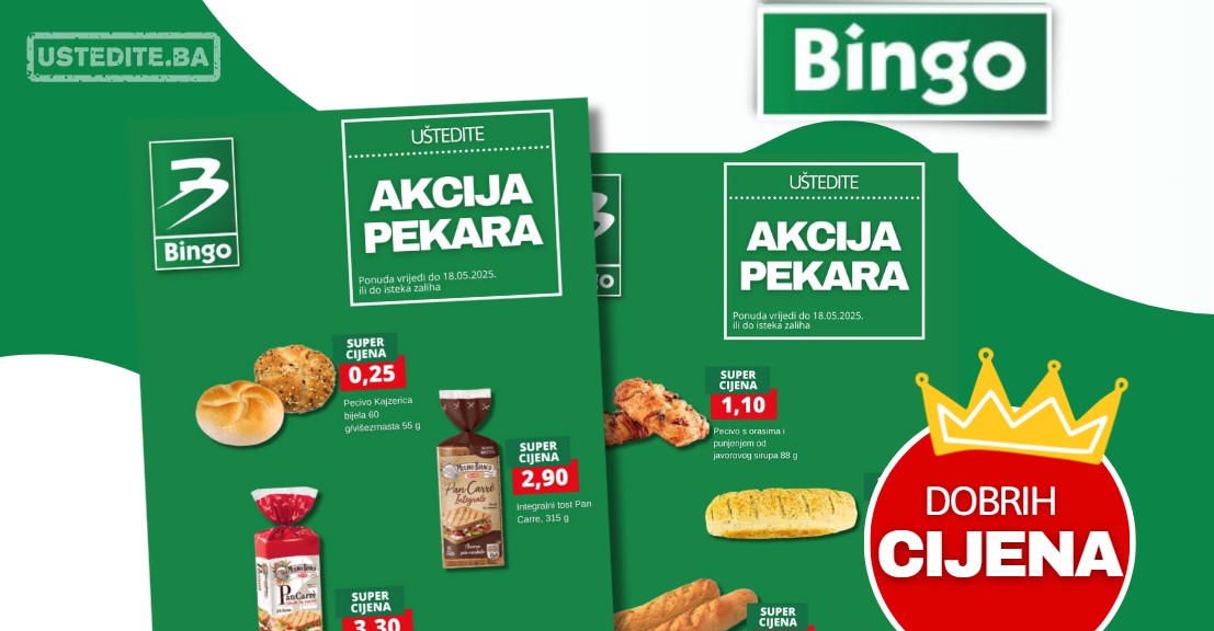 Bingo akcija PEKARA – sniženje do 18.5.2025.