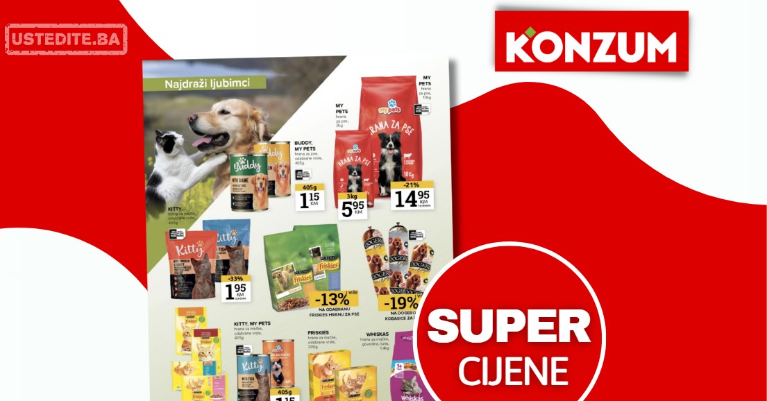 Konzum KUĆNI LJUBIMCI – akcija do 26.5.2025.