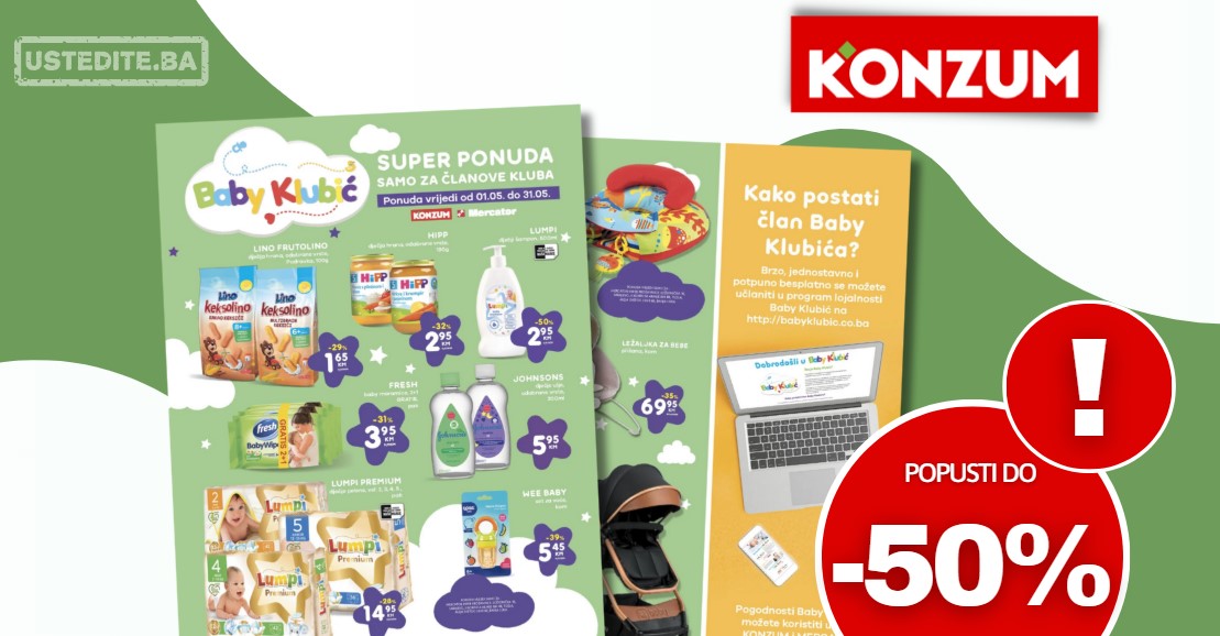 Konzum BABY KLUBIĆ - akcija do 31.5.2025.