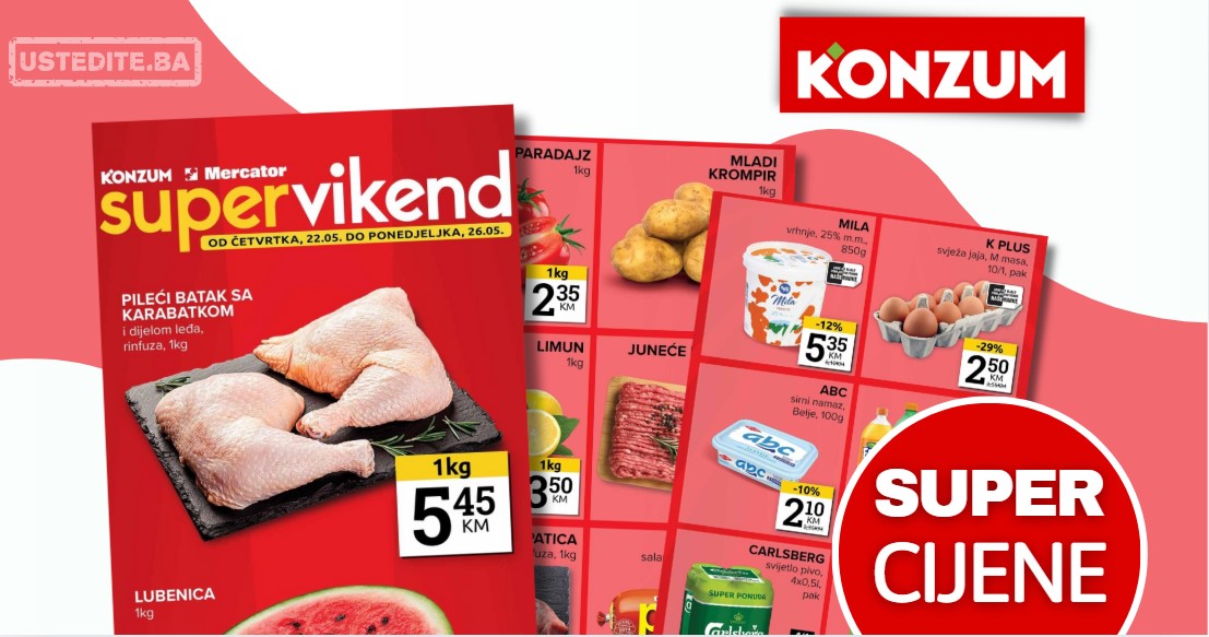 Konzum vikend akcija 22-26.5.2025.