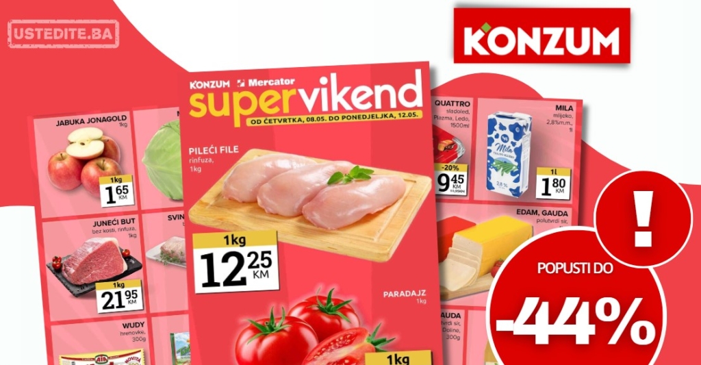 Konzum vikend akcija 8-12.5.2025.