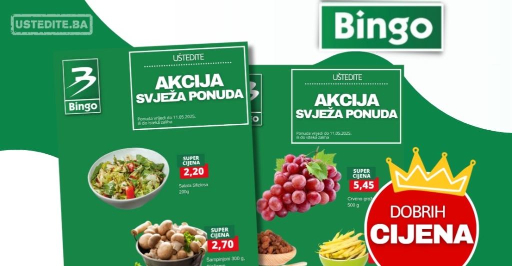 Bingo SVJEŽA PONUDA – sniženje do 11.5.2025.