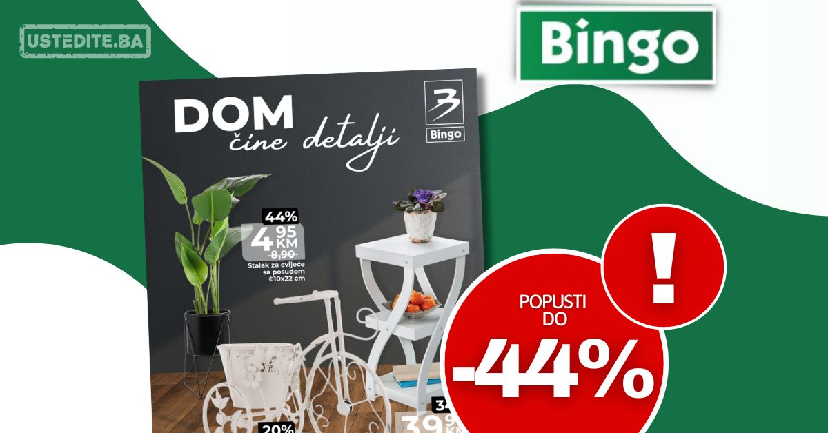 Bingo akcija STALCI ZA CVIJEĆE 22.5-22.6.2025.