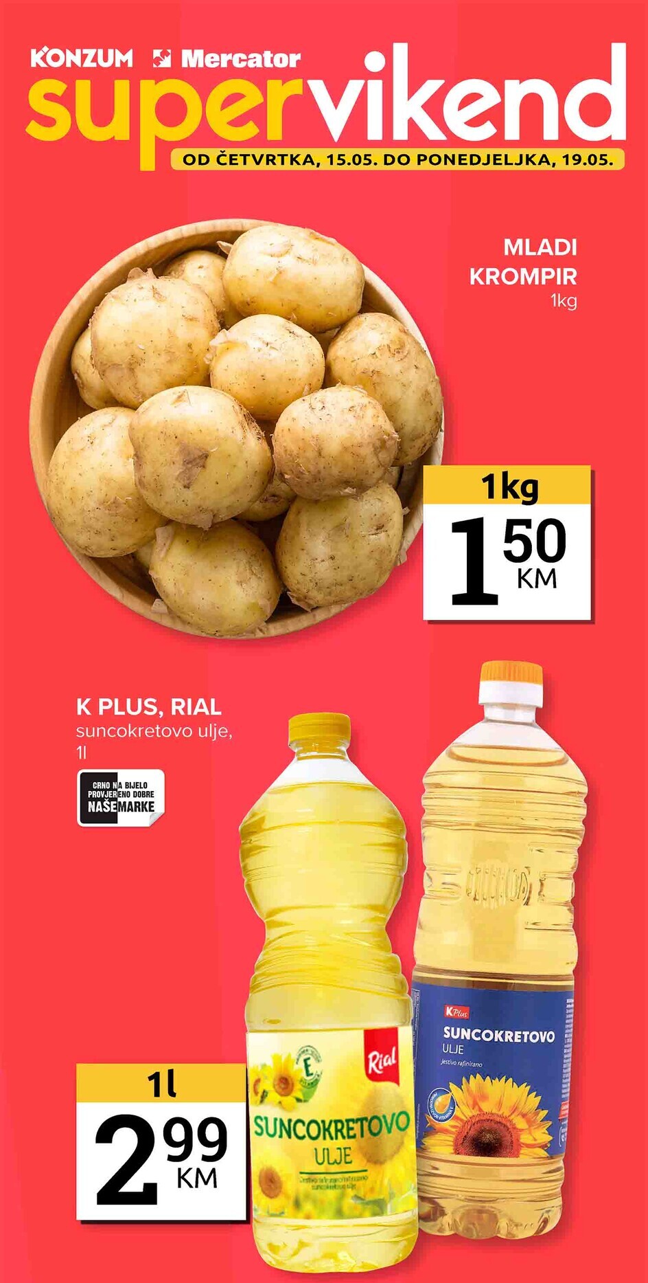 Konzum vikend akcija 15-19.5.2025.
