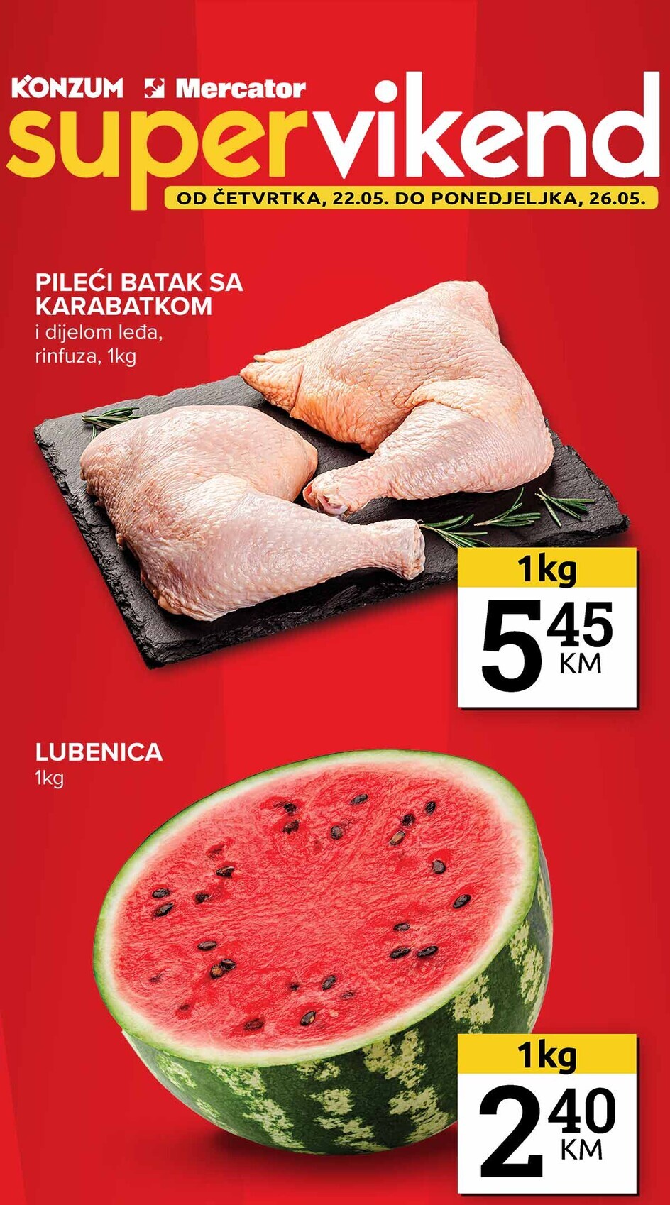 Konzum vikend akcija 22-26.5.2025.