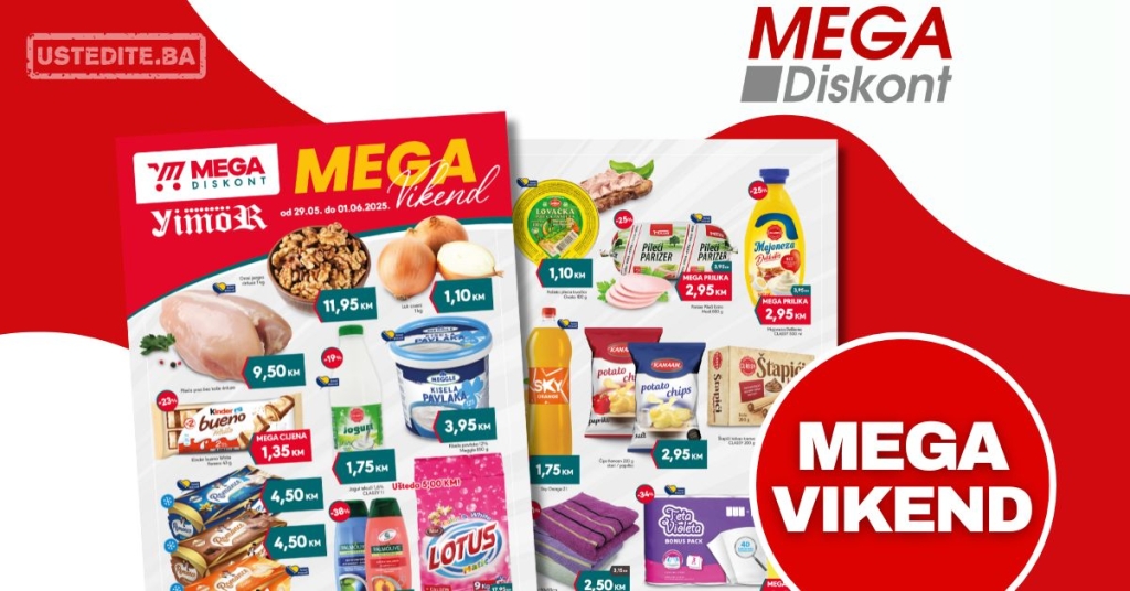 Mega Diskont vikend akcija 29.5-1.6.2025.