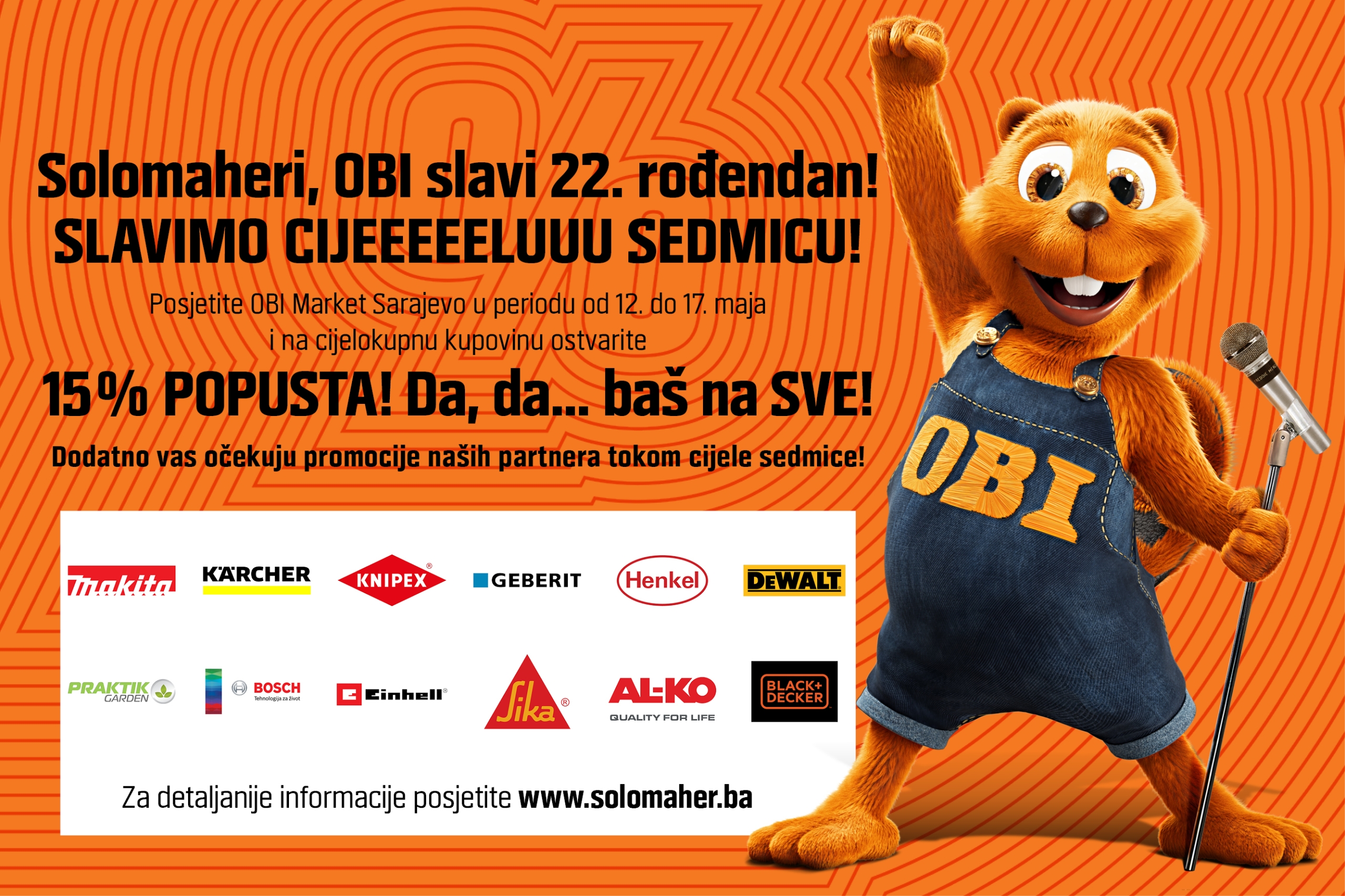 OBI slavi 22. rođendan 12-17.5.2025.