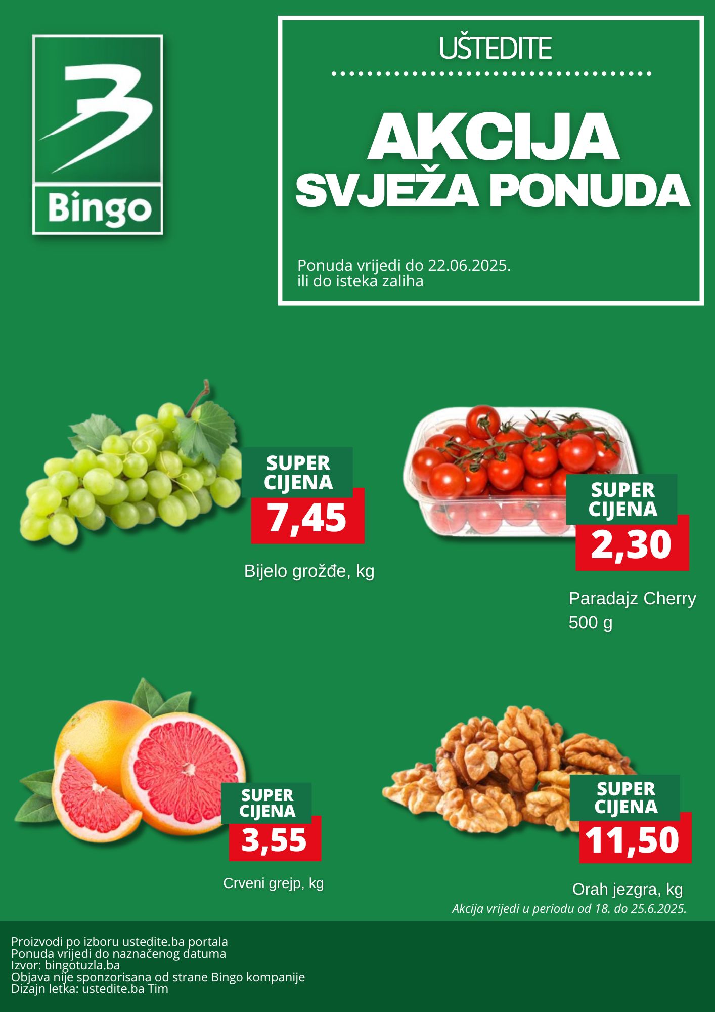 Bingo SVJEŽA PONUDA – akcija do 22.6.2025.