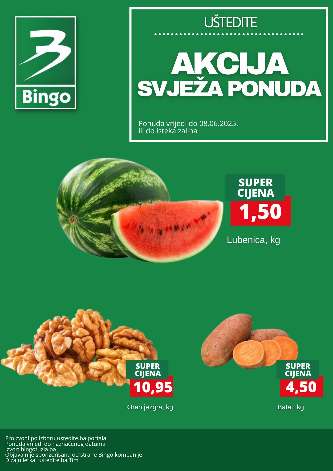Bingo akcija voće i povrće