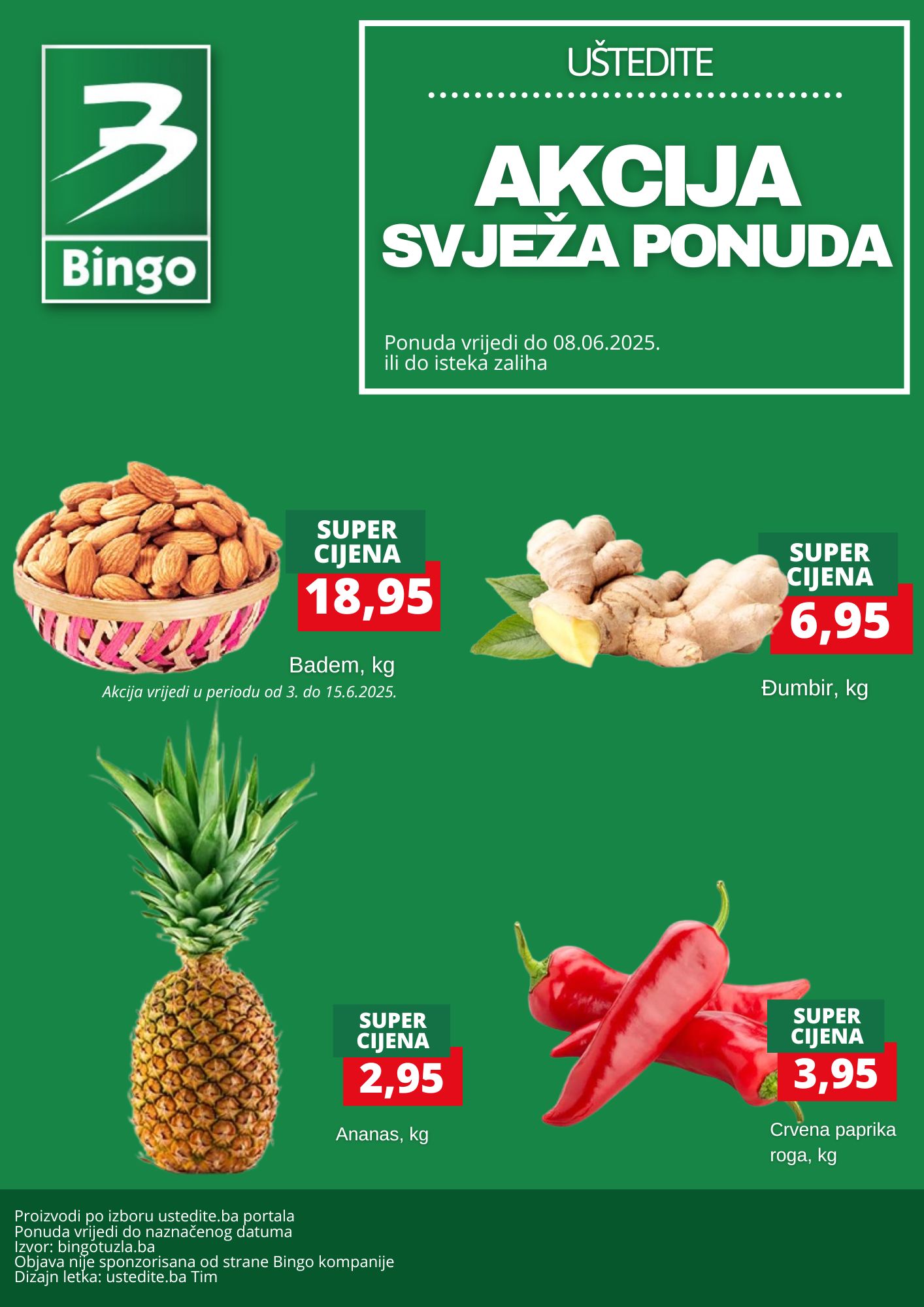Bingo akcija voće i povrće