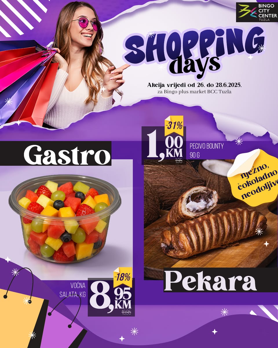 Bingo City Center Tuzla SHOPPING DAYS 16-18.6.2025.