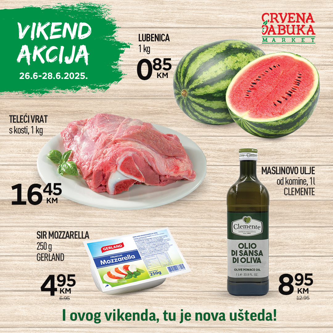 Crvena jabuka vikend akcija 26-28.6.2025.