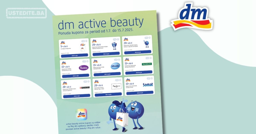 dm KUPONI – dm active beauty – akcija do 15.7.2025.