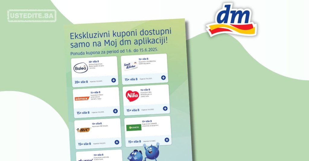 dm Ekskluzivni kuponi 1-15.6.2025.