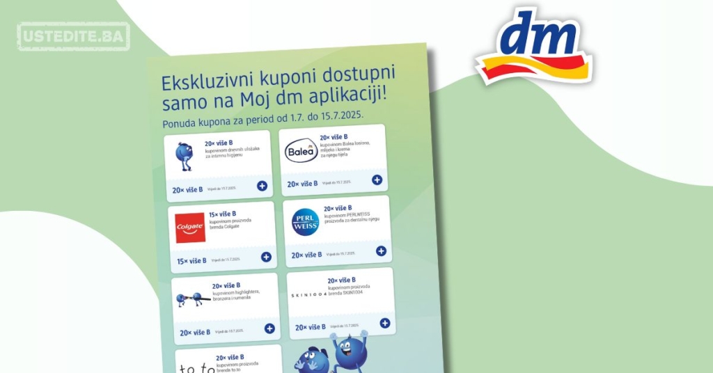 dm Ekskluzivni kuponi 1-15.7.2025.