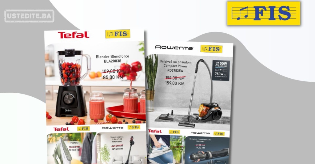 Fis akcija TEFAL & ROWENTA – sniženje do 30.6.2025.