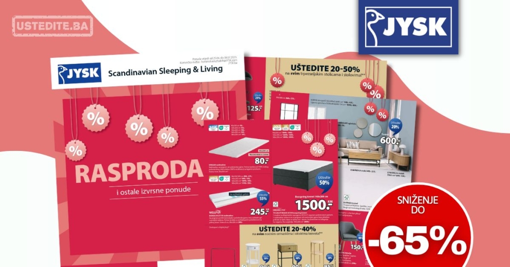 Jysk katalog RASPRODAJA 25.6-8.7.2025.