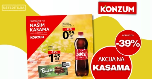 Konzum AKCIJA NA KASAMA 30.6-2.7.2025.