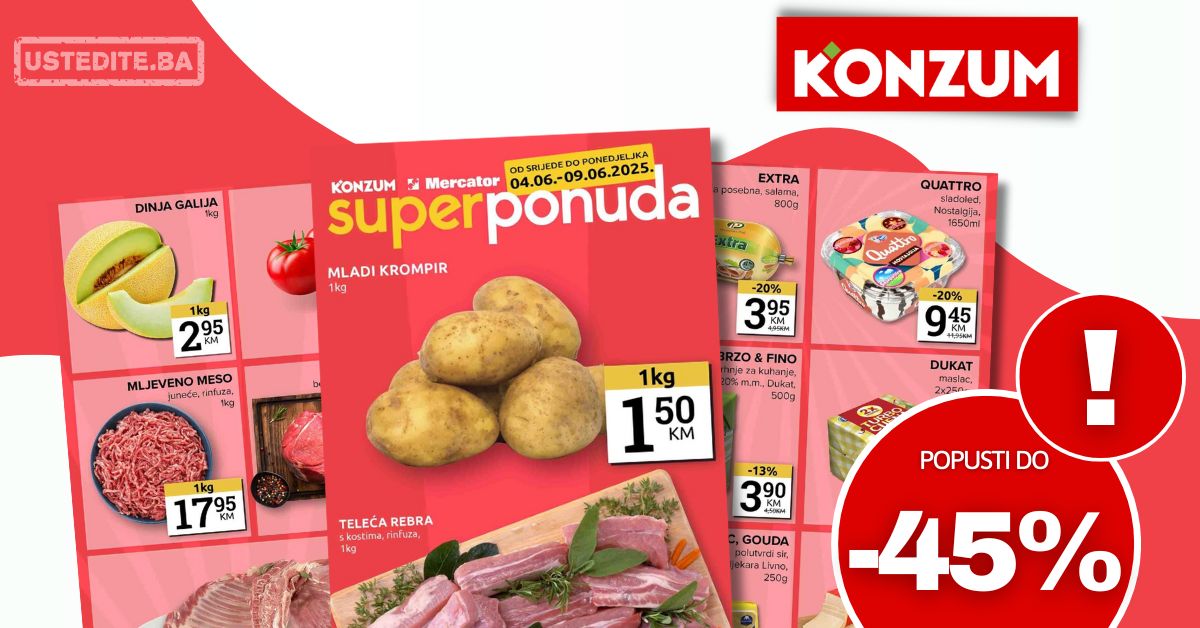Konzum vikend akcija 4-9.6.2025.