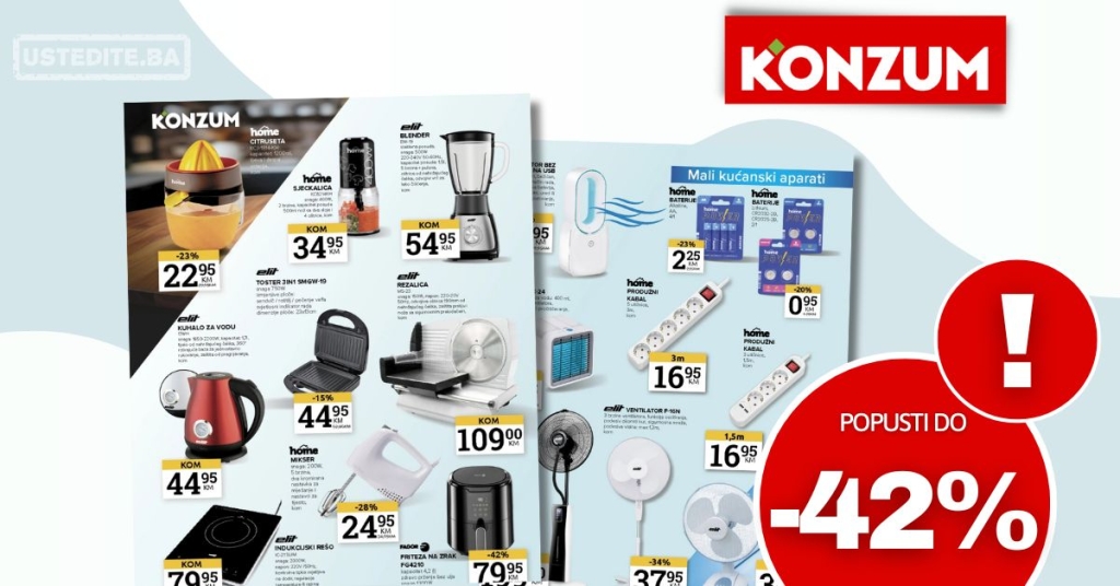 Konzum MALI KUĆANSKI APARATI - akcija do 7.7.2025.