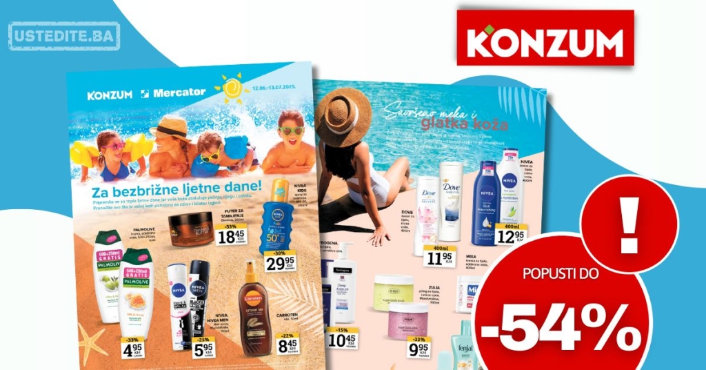 Konzum katalog LJETNO OSVJEŽENJE 12.6-13.7.2025.