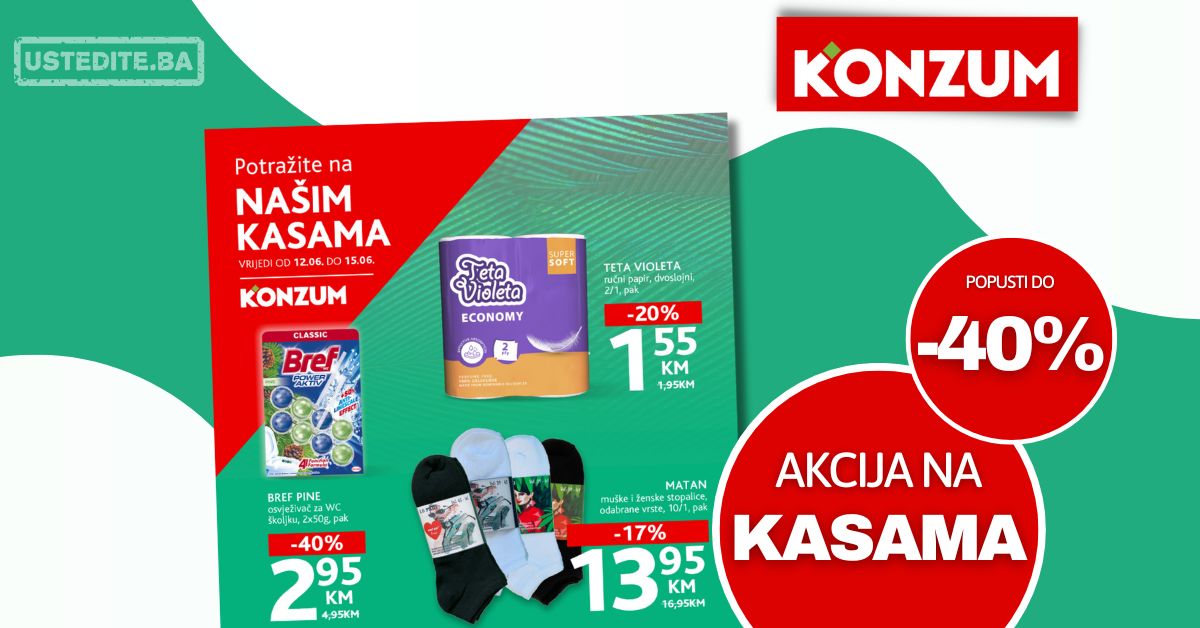 Konzum AKCIJA NA KASAM 12-15.6.2025.