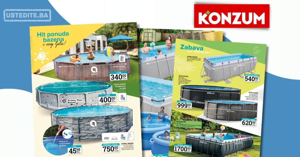 Konzum BAZENI - akcija do 1.9.2025.
