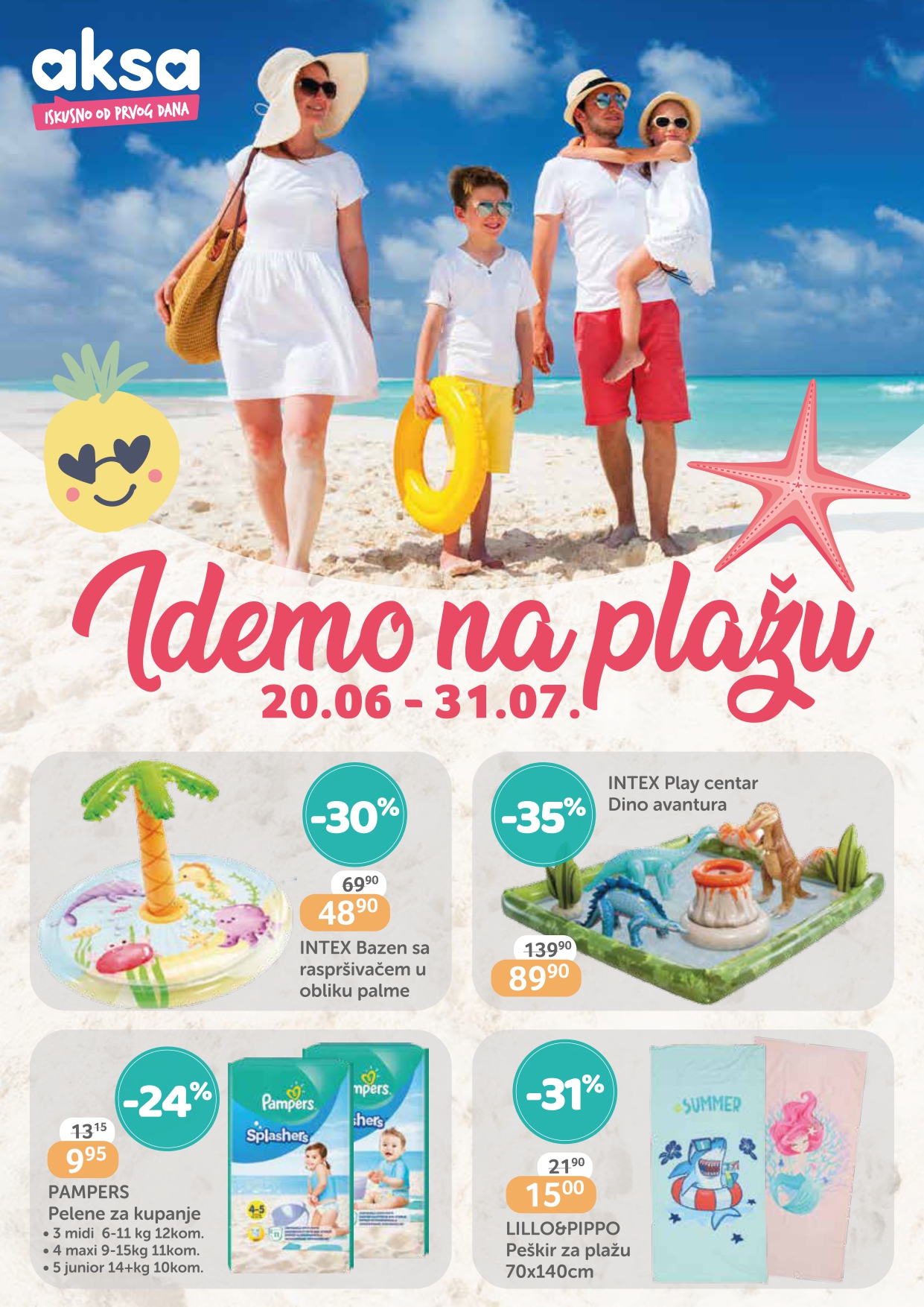 Aksa katalog IDEMO NA PLAŽU 20.6-31.07.2025.