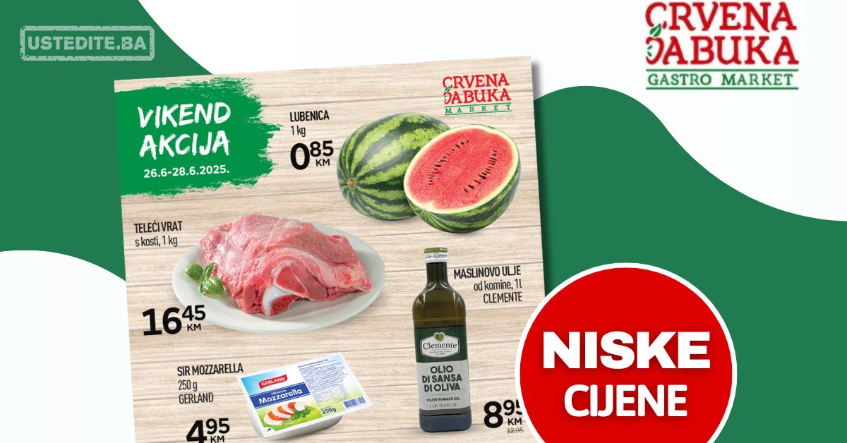 Crvena jabuka vikend akcija 26-28.6.2025.