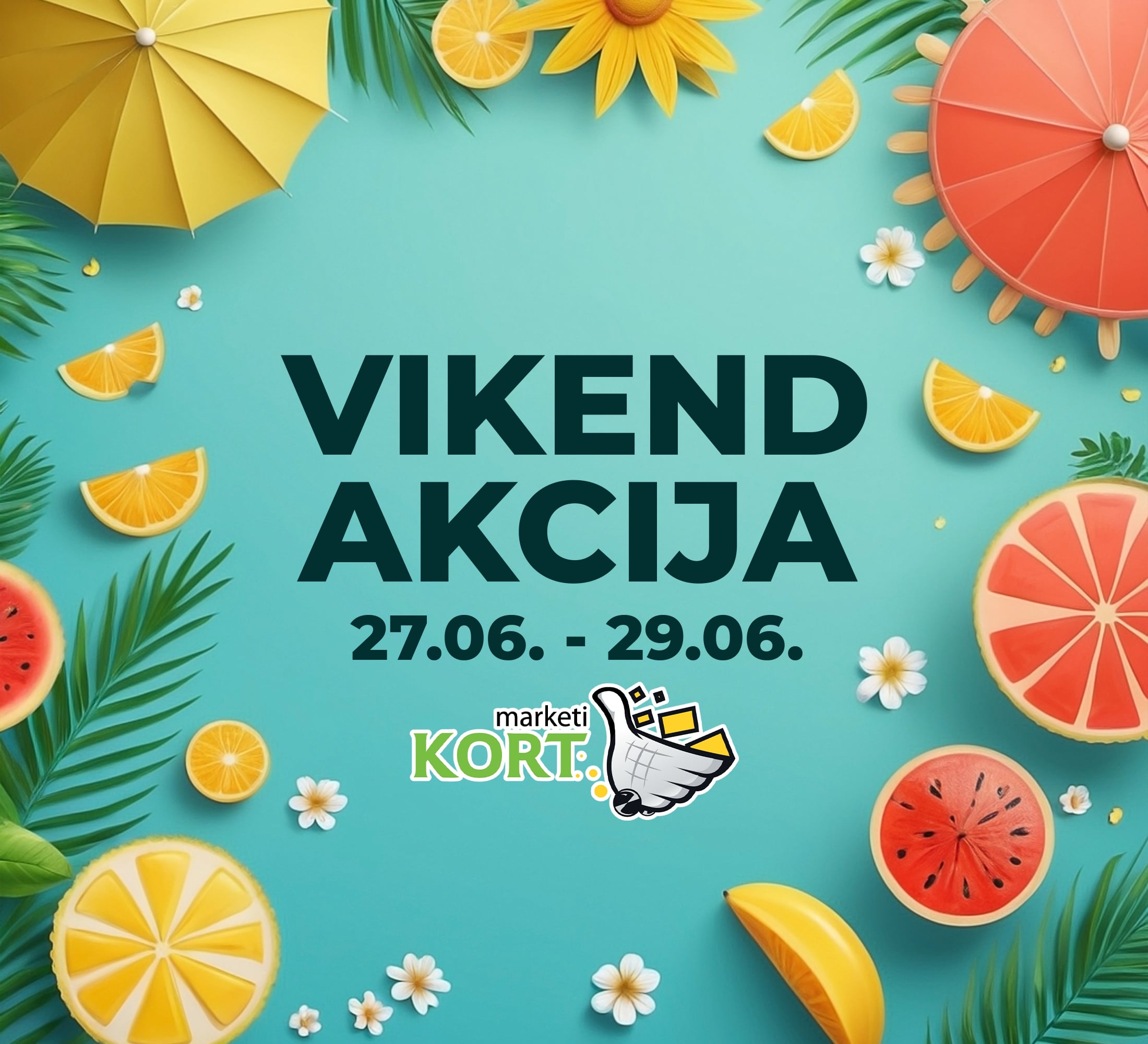 Kort vikend akcija 27-29.6.2025.