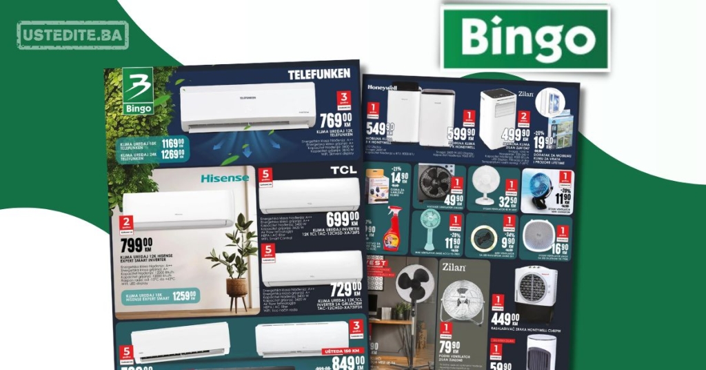 Bingo akcija – Klime i ventilatori - akcija do 11.7.2025.