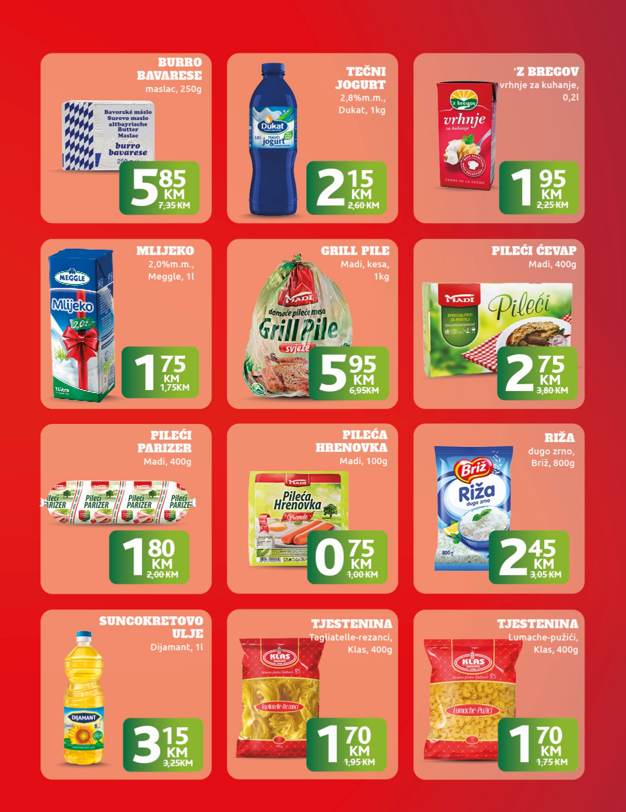 Konzum akcija ZAKLJUČAVAMO CIJENE 1.6-31.8.2025.