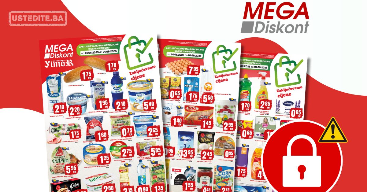 Mega Diskont katalog ZAKLJUČANE CIJENE 1.6-1.9.2025.